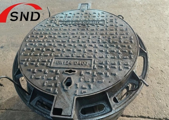 Round Heavy Duty Ductile Iron Cover With Anti Theft D400 Cover And Frame