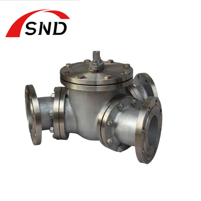 3-Way Carbon Steel Flange Ball Valve For Industrial Port Size 1/8