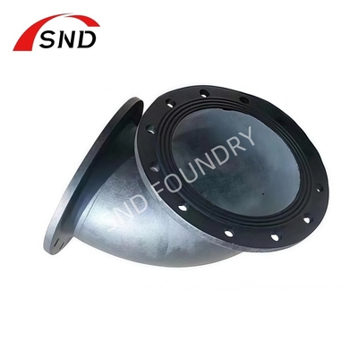 DI Flange Elbow 90 Degree 45 Degree Cast Iron Flange Bend Cement Lining