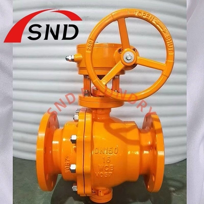 Materiał WCB zawór kulowy napędzany turbiną do powłoki rur gazowych PN16 DN150