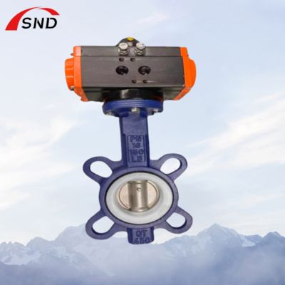 Industrial Cast Iron Pneumatic Butterfly Valve OEM Acceptable